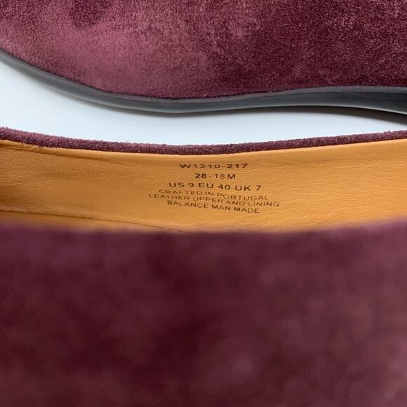 Samuel Hubbard Freedom Dance Wine Suede Women Slip On Flats Size 9M - Picture 9 of 10